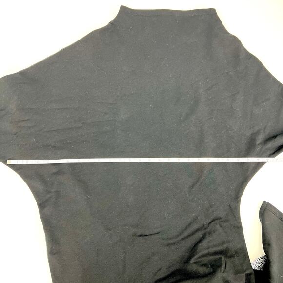 Marcella NYC Charis Black Cotton Blend Asymmetrical Scuba Dress Size Large NWT - Picture 6 of 7